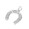 12 Pack: Silver Plated Pavé Horseshoe Charm by Bead Landing™